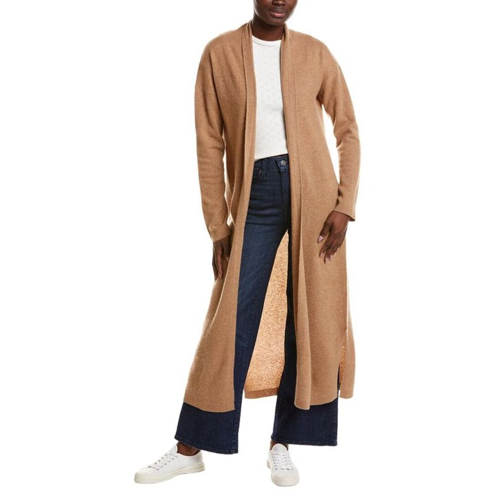 Naadam Womens 100% Cashmere Shawl Collar Cardigan, Brown